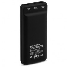 Батарея універсальна Vinga 20000 mAh QC3.0 Display soft touch black (VPB2QLSBK) - Фото