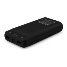 Батарея універсальна Vinga 20000 mAh QC3.0 Display soft touch black (VPB2QLSBK) - Фото