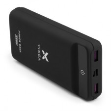 Батарея універсальна Vinga 20000 mAh QC3.0 Display soft touch black (VPB2QLSBK) - Фото