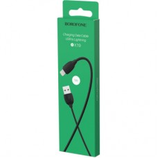 Дата кабель USB 2.0 AM to Lightning 1.0m BX19 Benefit 3A Black BOROFONE (BX19LB) - Фото