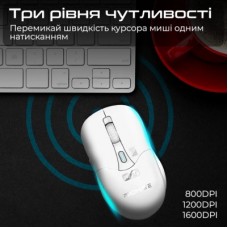 Мышка Promate Samo Wireless/Bluetooth White (samo.white) - Фото