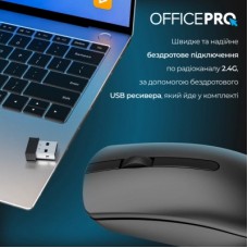 Мышка OfficePro M175B Silent Click Wireless Black (M175B) - Фото