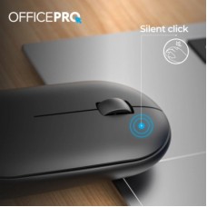 Мышка OfficePro M185B Silent Click Wireless Black (M185B) - Фото