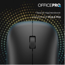 Мышка OfficePro M225B Silent Click Wireless Black (M225B) - Фото