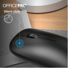Мышка OfficePro M225B Silent Click Wireless Black (M225B) - Фото