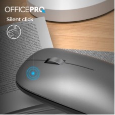 Мышка OfficePro M225G Silent Click Wireless Gray (M225G) - Фото