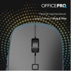 Мышка OfficePro M305B Silent Click Ergonomic Wireless Black (M305B) - Фото