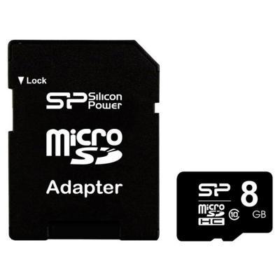 Картка пам'яті Silicon Power 8GB microSD class 10 (SP008GBSTH010V10SP)