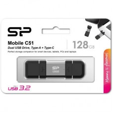 USB флеш накопитель Silicon Power USB 128G SILICON POWER usb3.2+TypeC Mobile C51 (SP128GBUC3C51V1S) - Фото