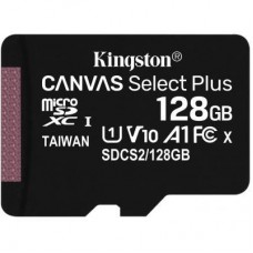 Картка пам'яті Kingston 128 GB micSDXC class 10 A1 Canvas Select Plus (SDCS2/128GB) - Фото