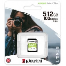 Картка пам'яті Kingston 512GB SDXC class 10 UHS-I U3 Canvas Select Plus (SDS2/512GB) - Фото