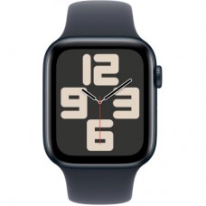 Смарт-годинник Apple Watch SE 2024 GPS 40 mm Midnight Aluminium Case with Midnight Sport Band — S/M (MXE73QH/A) - Фото