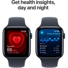 Смарт-годинник Apple Watch SE 2024 GPS 40 mm Midnight Aluminium Case with Midnight Sport Band — S/M (MXE73QH/A) - Фото