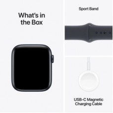 Смарт-годинник Apple Watch SE 2024 GPS 40 mm Midnight Aluminium Case with Midnight Sport Band — S/M (MXE73QH/A) - Фото