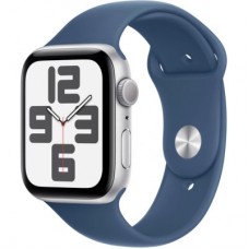 Смарт-часы Apple Watch SE 2024 GPS 40mm Silver Aluminium Case with Denim Sport Band - M/L (MXED3QH/A) - Фото