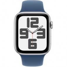 Смарт-часы Apple Watch SE 2024 GPS 40mm Silver Aluminium Case with Denim Sport Band - M/L (MXED3QH/A) - Фото