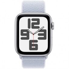 Смарт-часы Apple Watch SE 2024 GPS 44mm Silver Aluminium Case with Blue Cloud Sport Loop (MXET3QH/A) - Фото