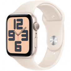 Смарт-часы Apple Watch SE 2024 GPS 44mm Starlight Aluminium Case with Starlight Sport Band - M/L (MXEV3QH/A) - Фото
