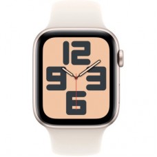 Смарт-часы Apple Watch SE 2024 GPS 44mm Starlight Aluminium Case with Starlight Sport Band - M/L (MXEV3QH/A) - Фото