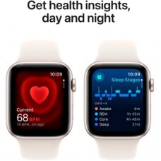 Смарт-часы Apple Watch SE 2024 GPS 44mm Starlight Aluminium Case with Starlight Sport Band - M/L (MXEV3QH/A) - Фото