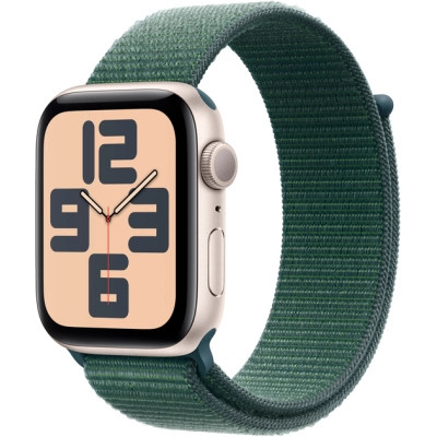 Смарт-часы Apple Watch SE 2024 GPS 40mm Starlight Aluminium Case with Lake Green Sport Loop (MXEH3QH/A)