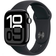Смарт-часы Apple Watch Series 10 GPS 42mm Jet Black Aluminium Case with Black Sport Band - S/M (MWWE3QH/A) - Фото