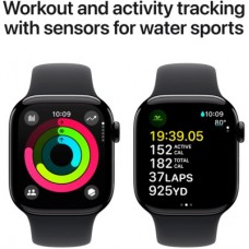 Смарт-часы Apple Watch Series 10 GPS 42mm Jet Black Aluminium Case with Black Sport Band - M/L (MWWF3QH/A) - Фото