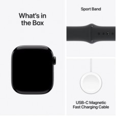 Смарт-часы Apple Watch Series 10 GPS 42mm Jet Black Aluminium Case with Black Sport Band - M/L (MWWF3QH/A) - Фото