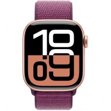 Смарт-часы Apple Watch Series 10 GPS 42mm Rose Gold Aluminium Case with Plum Sport Loop (MWWK3QH/A) - Фото