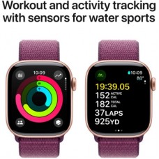 Смарт-часы Apple Watch Series 10 GPS 42mm Rose Gold Aluminium Case with Plum Sport Loop (MWWK3QH/A) - Фото