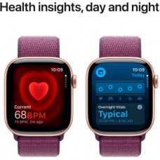 Смарт-часы Apple Watch Series 10 GPS 42mm Rose Gold Aluminium Case with Plum Sport Loop (MWWK3QH/A) - Фото