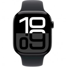 Смарт-часы Apple Watch Series 10 GPS 46mm Jet Black Aluminium Case with Black Sport Band - S/M (MWWP3QH/A) - Фото