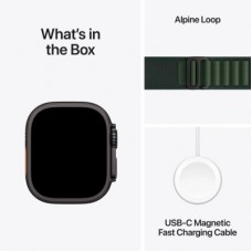 Смарт-часы Apple Watch Ultra 2 2024 GPS + Cellular 49mm Black Titanium Case with Dark Green Alpine Loop - - Фото