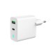 Зарядний пристрій Gembird 1xUSB-A + 1 Type-C (PD20 Вт + QC3.0 18 Вт) white (TA-UC-PDQC20L-W-01)