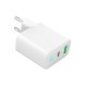 Зарядний пристрій Gembird 1xUSB-A + 1 Type-C (PD20 Вт + QC3.0 18 Вт) white (TA-UC-PDQC20L-W-01)
