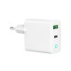 Зарядний пристрій Gembird 1xUSB-A + 1 Type-C (PD20 Вт + QC3.0 18 Вт) white (TA-UC-PDQC20L-W-01)