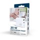 Зарядний пристрій Gembird 1xUSB-A + 1 Type-C (PD20 Вт + QC3.0 18 Вт) white (TA-UC-PDQC20L-W-01)