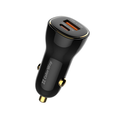 Зарядний пристрій ColorWay PowerDelivery PPS USB (USB-A + USB-C) (60 W) Black (CW-CHA046PD-BK)