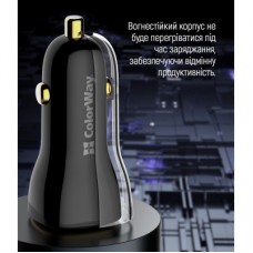 Зарядний пристрій ColorWay PowerDelivery PPS USB (USB-A + USB-C) (60 W) Black (CW-CHA046PD-BK) - Фото