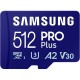 Картка пам'яті Samsung 512 GB microSDXC Pro Plus UHS-I U3 V30 A2 Class 10 + SD-adap (MB-MD512SA/EU)