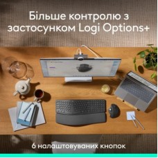 Мышка Logitech MX Ergo S Bluetooth Graphite (910-007260) - Фото
