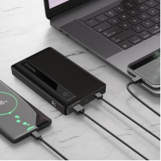 Батарея універсальна ColorWay 20 000 mAh PD/65W, QC/3.0, black (CW-PB200LPA3BK-PDD) - Фото