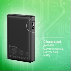 Батарея універсальна ColorWay 20 000 mAh PD/65W, QC/3.0, black (CW-PB200LPA3BK-PDD) - Фото