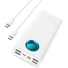 Батарея універсальна Baseus Amblight 26800mAh 65 W OE, white (P10022402223-00) - Фото