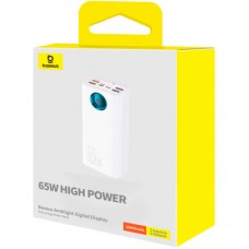 Батарея універсальна Baseus Amblight 26800mAh 65 W OE, white (P10022402223-00) - Фото