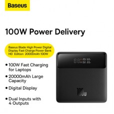 Батарея універсальна Baseus Blade 20000 mAh 100 W OE, black (PPBL000301) - Фото
