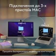 Клавіатура Logitech MX Keys S для MAC Bluetooth/Wireless UA Space Grey (920-011637) - Фото