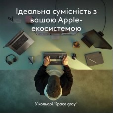 Клавіатура Logitech MX Keys S для MAC Bluetooth/Wireless UA Space Grey (920-011637) - Фото