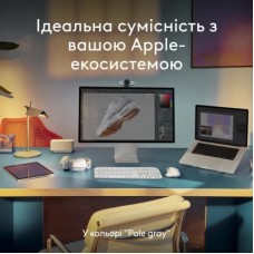 Клавіатура Logitech MX Keys S для MAC Bluetooth/Wireless UA Pale Grey (920-011638) - Фото