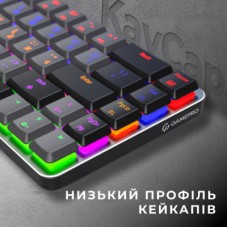 Клавіатура GamePro MK122R Red Swich Low Profile Wireless Dark Gray (MK122R) - Фото